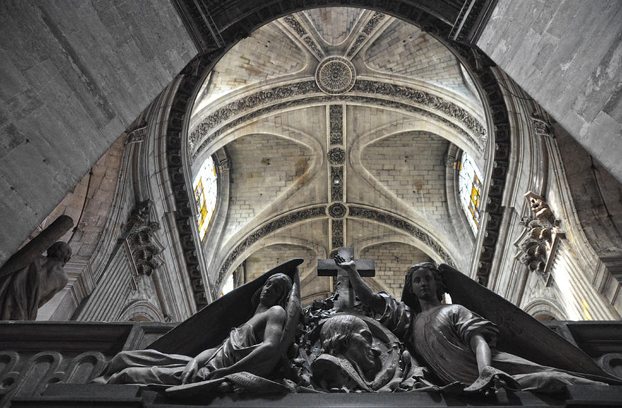Leonardo Da Vinci Photograph - Vaults and detail of Saint-Sulpice Church - Paris by RicardMN Photography