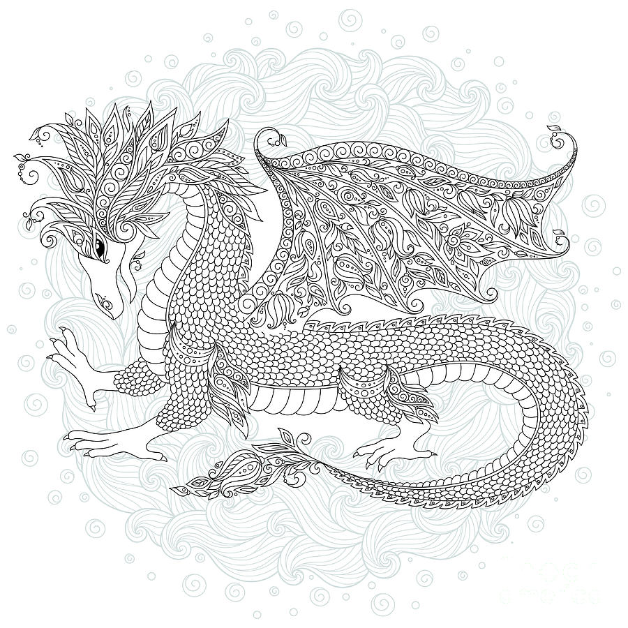 Vector Cartoon Dragon Hand Drawn Digital Art by Photo-nuke Vector Cartoon Dragon Hand Drawn Digital Art by Photo-nuke