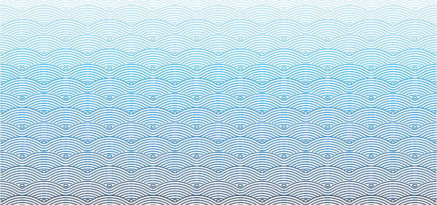 Vector Chinese traditional wave seamless pattern background Drawing by Hudiemm