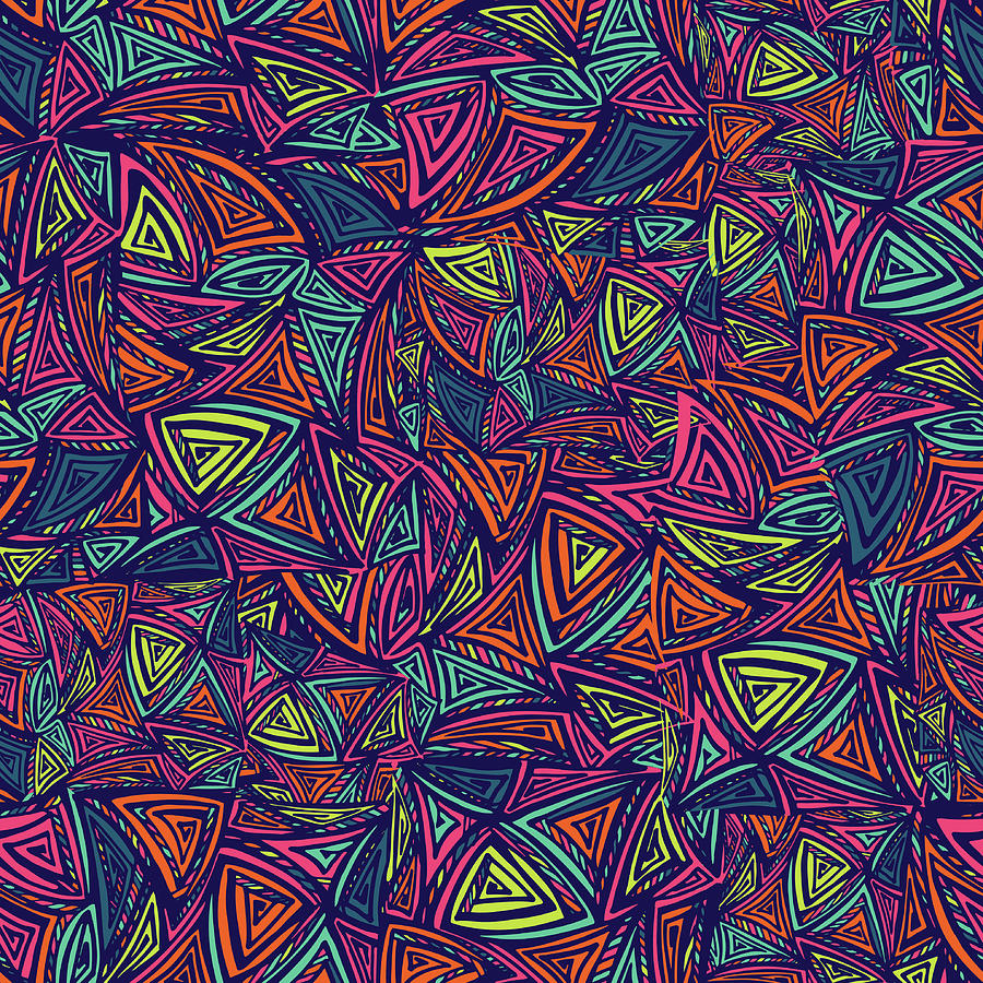 Vector Colorful Seamless Pattern With Digital Art by Tatiana kost