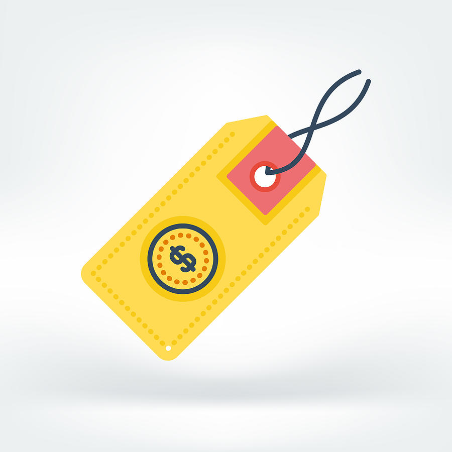 Vector Icon of Price Tag Drawing by Ilyast