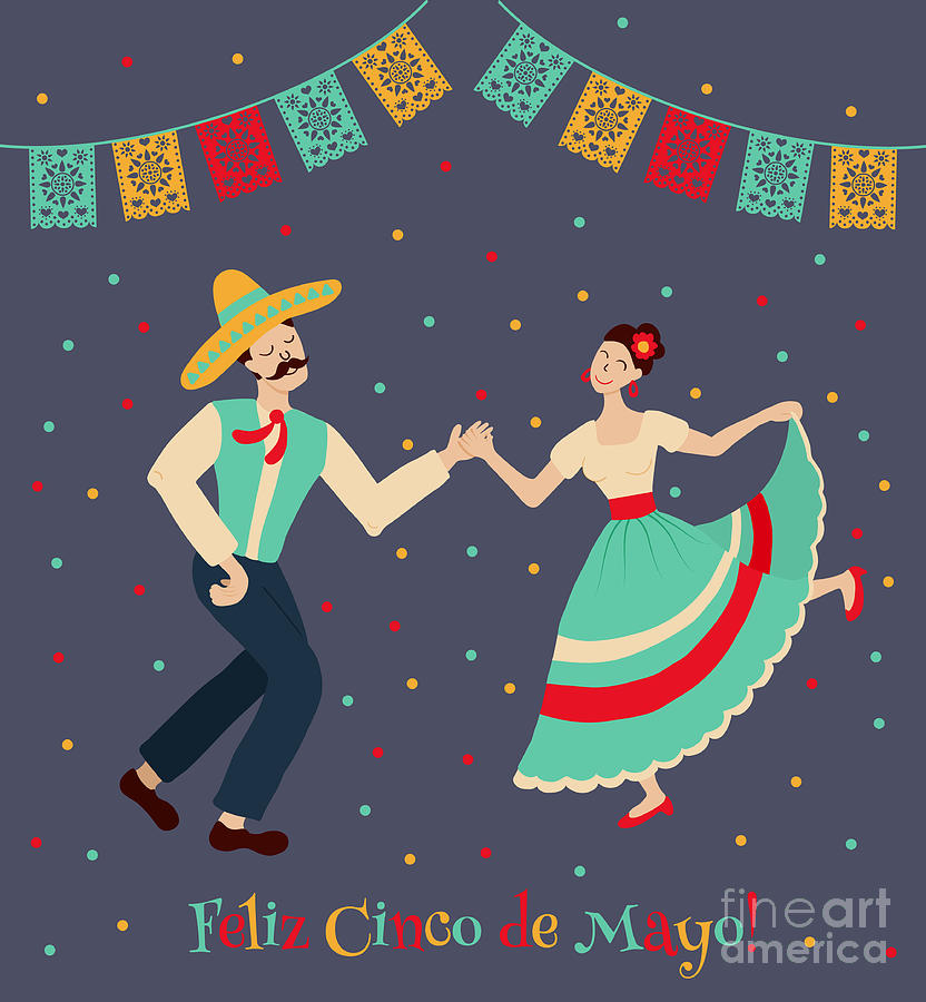 De Digital Art - Vector Illustration Of Happy Dancing by Los ojos pardos De Digital Art - Vector Illustration Of Happy Dancing by Los ojos pardos