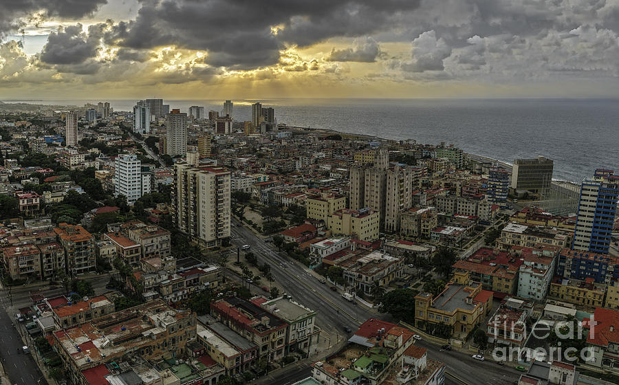 Vedado Havana city sunset Photograph by Jose Rey