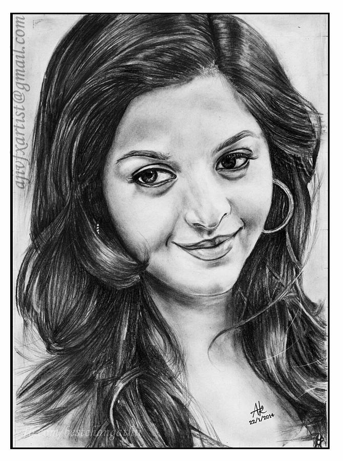 Vedhika Drawing by Artist Aji