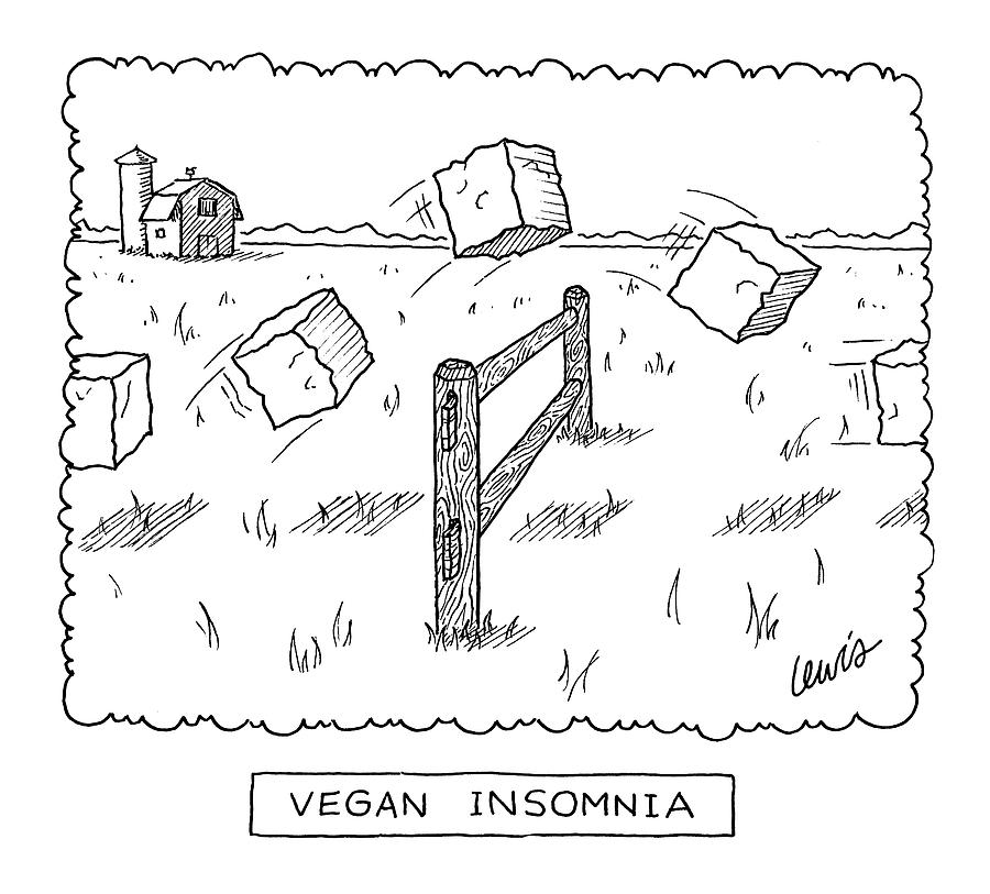 Vegan Insomnia Drawing by Eric Lewis