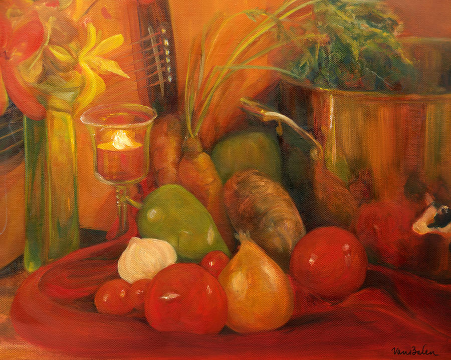 Vegan Red Painting by Laurie VanBalen Fine Art America