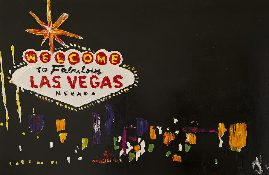 Vegas Painting by Annette Moeller