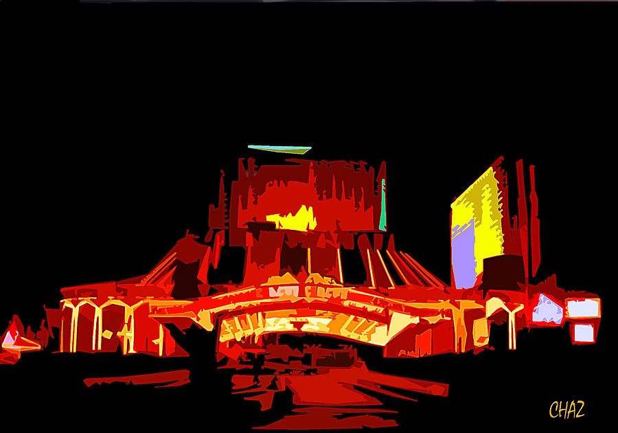Vegas at night - Circus Circus Painting by CHAZ Daugherty