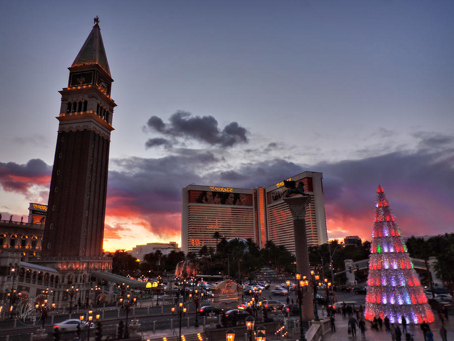 The Beatles Photograph - Vegas Christmas Sunset 001 by Lance Vaughn