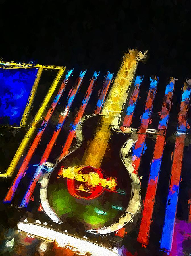 Vegas Hard Rock Cafe Mixed Media by Lin Pacific - Fine Art America