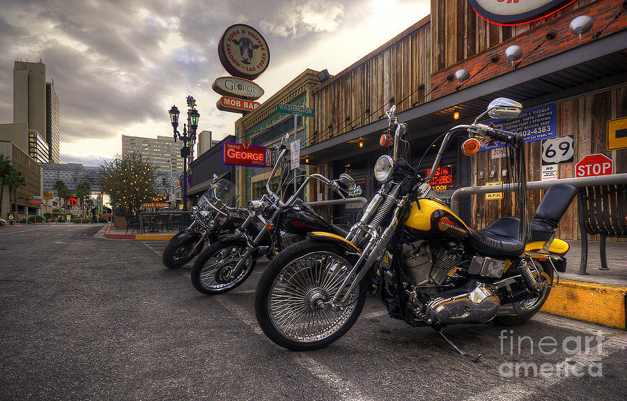 Motorcycle Photograph - Vegas Hogs  by Rob Hawkins