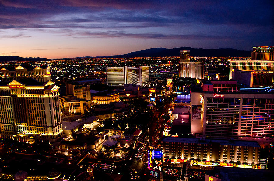 Vegas Night Photograph by Bernard Jardim - Fine Art America