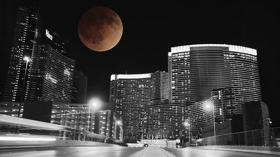 Vegas Photograph - Vegas Under Mars by Jonathan Lopez