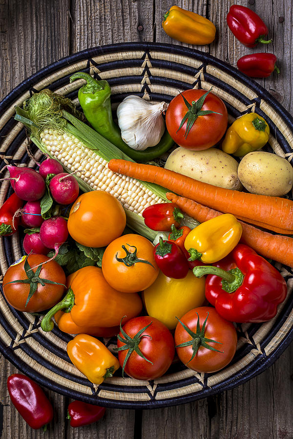 Vegetable Photograph - Vegetable basket    by Garry Gay