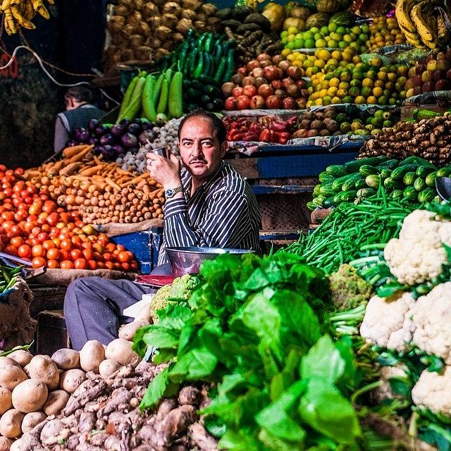 Vegetable Photograph - Vegetable Seller, Manali, India by Aleck Cartwright