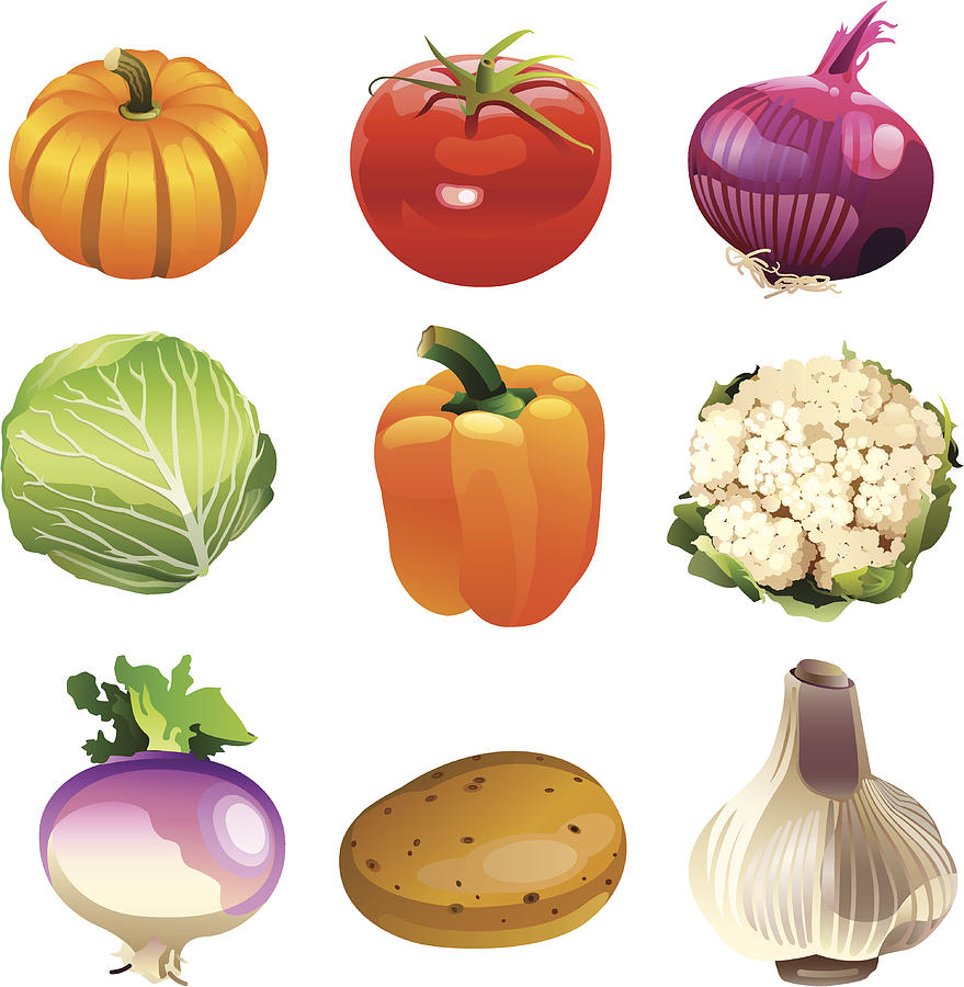 Vegetables Icon Drawing by Cyfrogclone