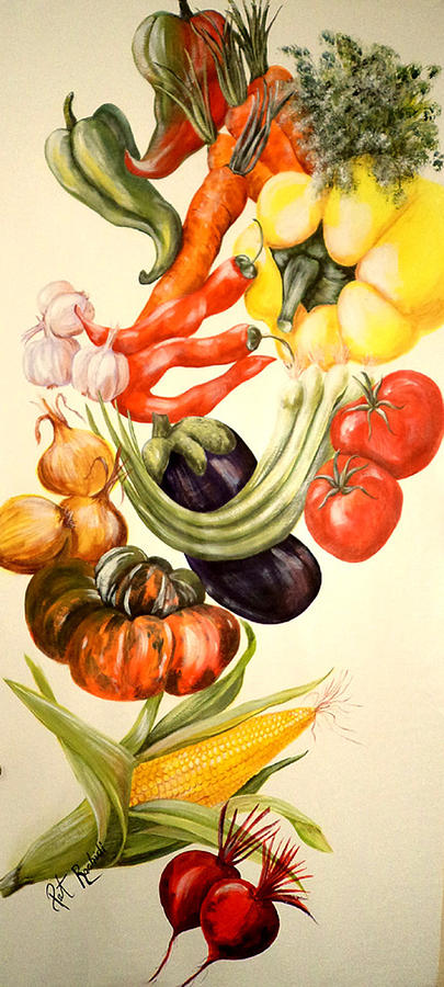 Vegetables no. 1 Painting by Patricia Rachidi