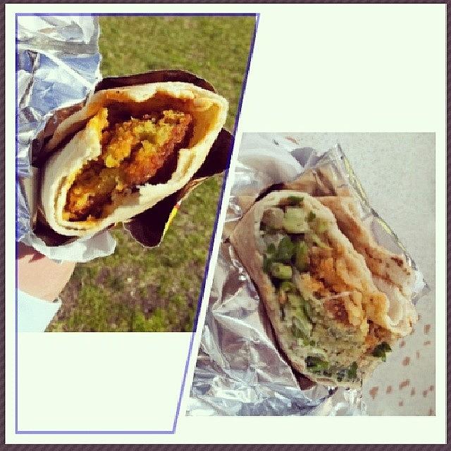 Lunch Photograph - #vegetarian #lunch #falafel #wrap by Crystal Chloe