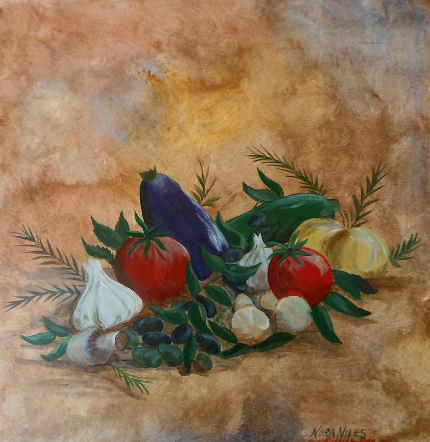 Veggies good enough to eat Painting by Nora Niles