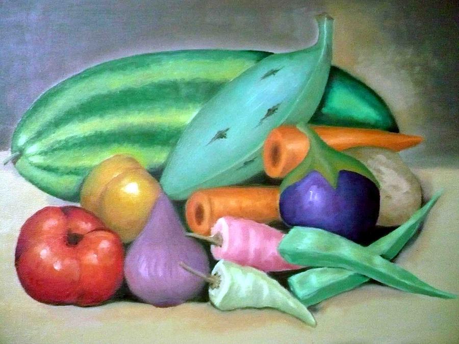 Vegitables Painting by Jayachandran S Pillai - Fine Art America