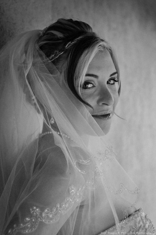Veiled Black and White Photograph by Teresa Blanton