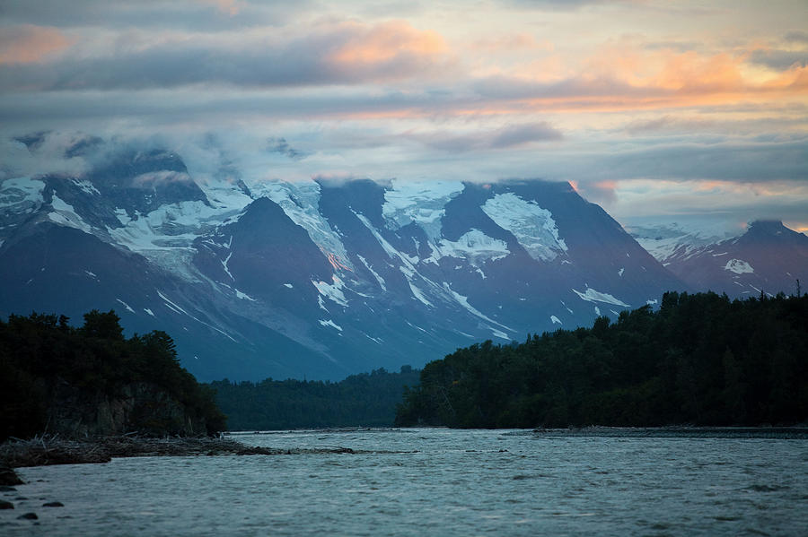 Veiw Of River And Mountain At Sunset Photograph by Whit Richardson Veiw Of River And Mountain At Sunset Photograph by Whit Richardson