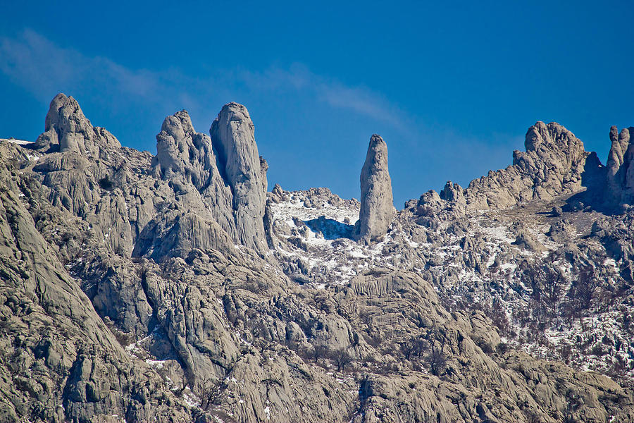 Velebit mountain national park stone sculptures Photograph by Brch Photography