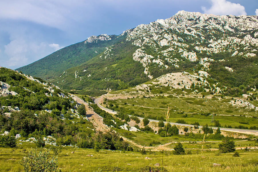 Velebit mountain Prezid pass green landscape Photograph by Brch Photography