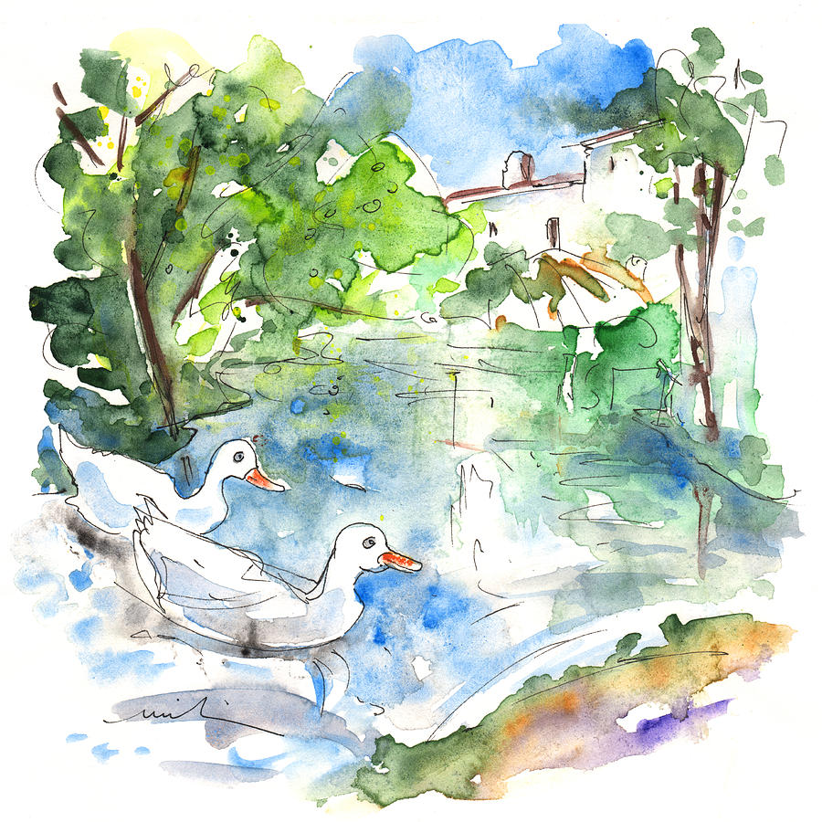 Velez Blanco Ducks Painting by Miki De Goodaboom