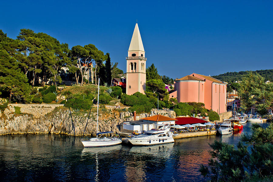 Veli losinj church and safe harbour Photograph by Brch Photography