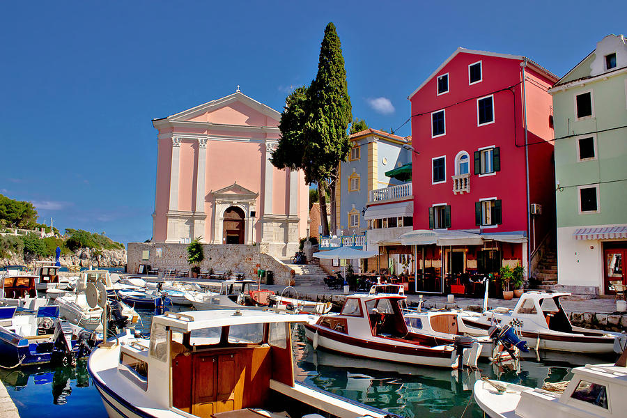 Veli Losinj harbor and colorful architecture Photograph by Brch Photography