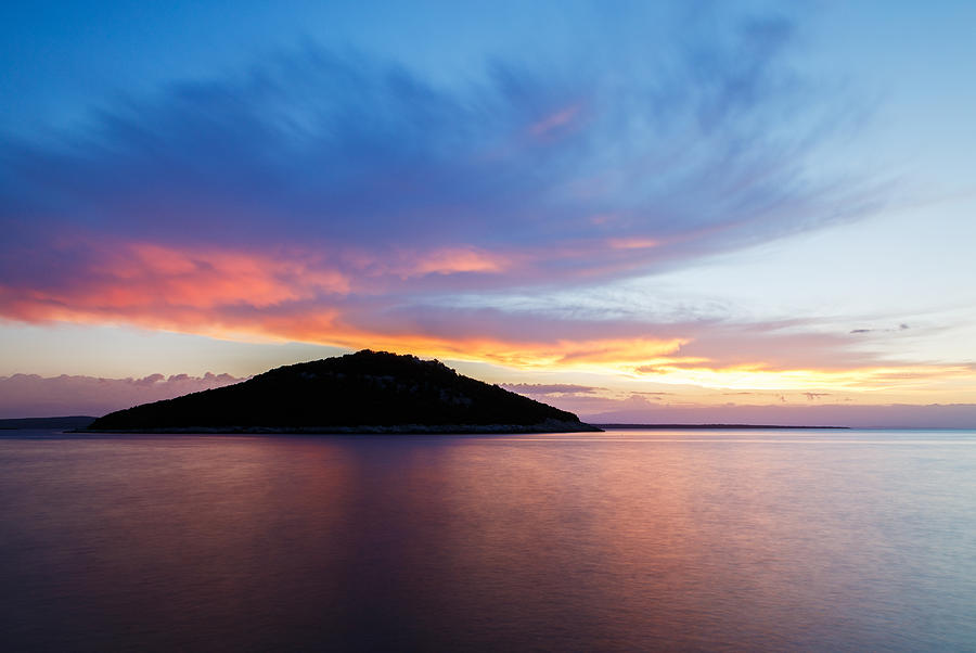 Veli Osir Island at sunrise Photograph by Ian Middleton