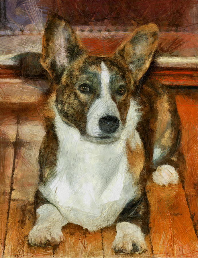 Dog Painting - Vellus high-purity  by Micha Baranoff