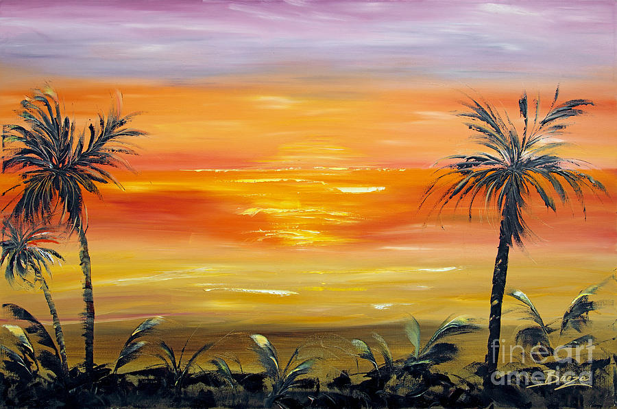 Sunset Painting - Velvet Sky by Christine Baeza