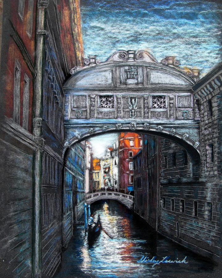 MADE IN AMERICA FAST DELIVERY!! VENICE BRIDGE OF SIGHS Dollhouse Picture Art 