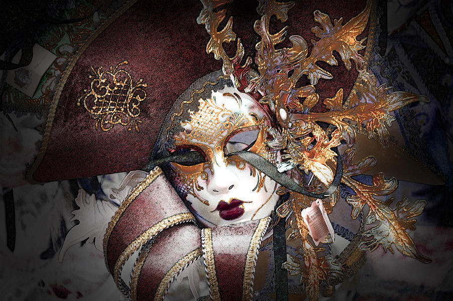Venetian Carnival Mask Digital Art by David Blank