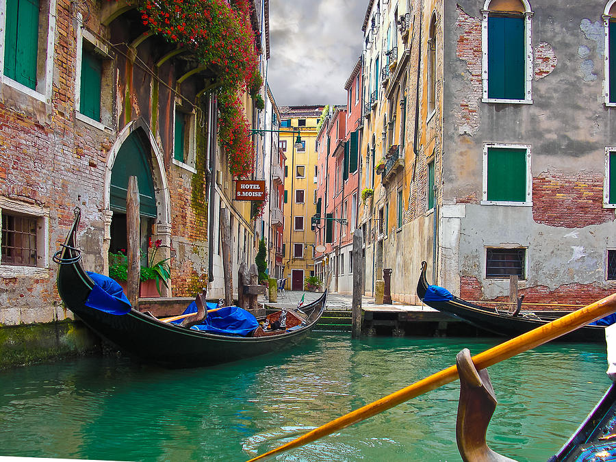 Venetian Gondolas Photograph by Oswald George Addison