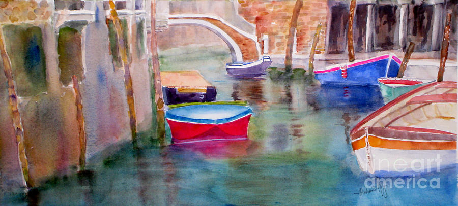 Architecture Painting - Venetian Hues by Mohamed Hirji Architecture Painting - Venetian Hues by Mohamed Hirji