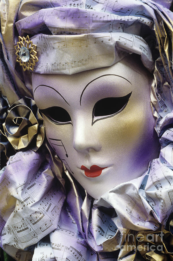 Venetian Photograph - Venetian mask by Derek Croucher