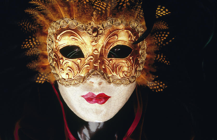 Venetian Papier Mache Mask by Mark Daffey