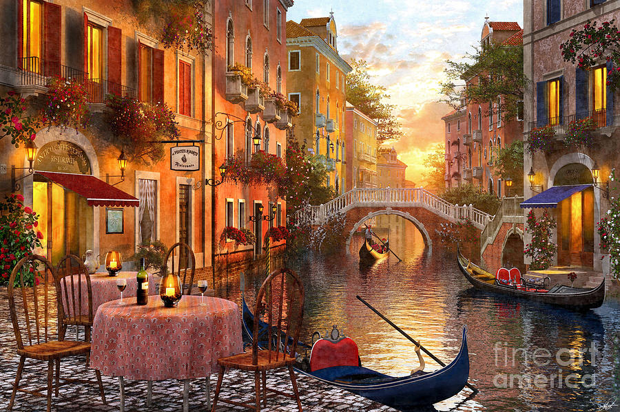 Venetian Sunset Digital Art by Dominic Davison