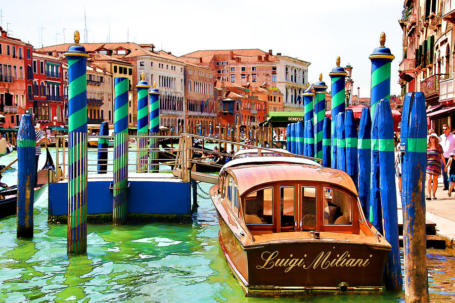 Venetian Water Taxi Digital Art by Brian Davis
