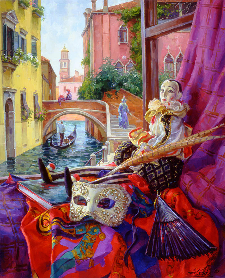 Venetian window Painting by Serguei Zlenko