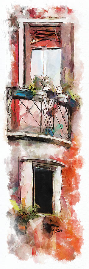 Venetian Windows 4 Painting by Greg Collins