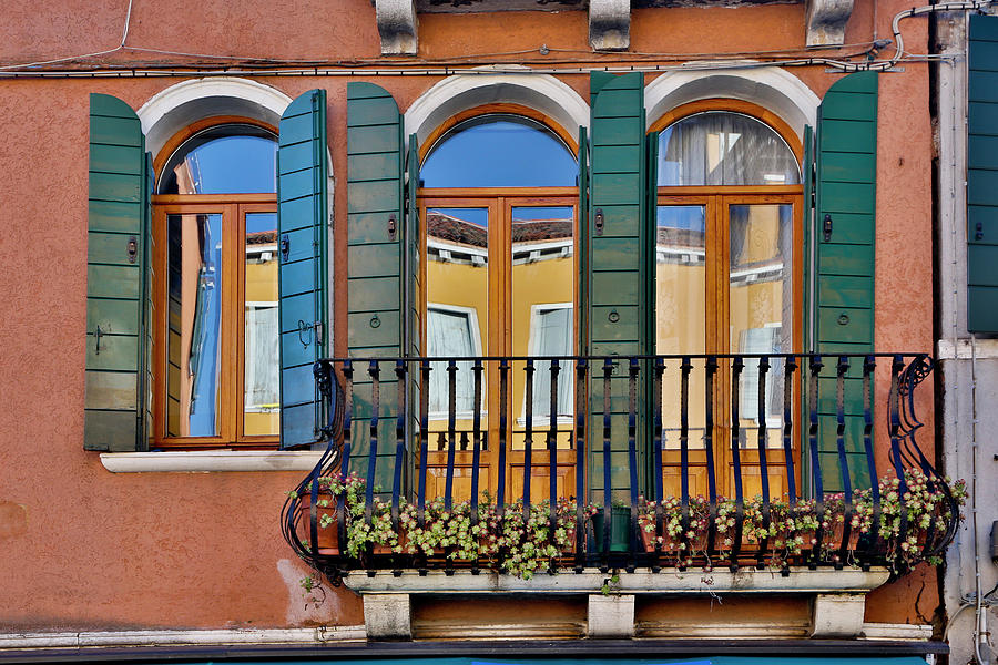 Venetian Windows And Balconies Photograph by Darrell Gulin - Pixels