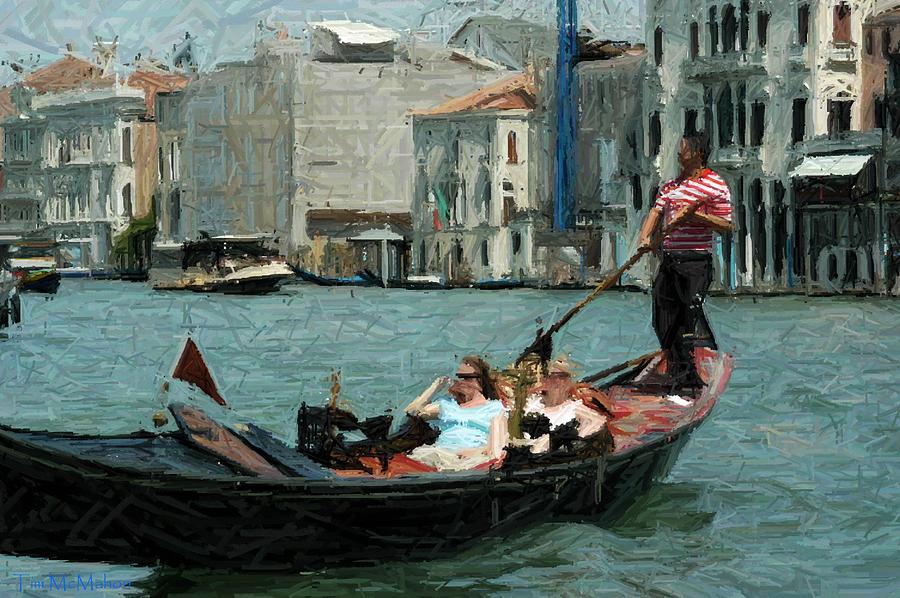 Boat Photograph - Venetzia -Gondola by Timothy McMahon