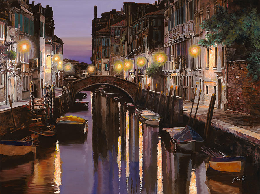 Venice Painting - crepuscolo a Venezia by Guido Borelli