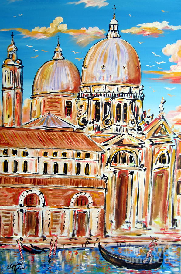 Venezia in gondola Painting by Roberto Gagliardi