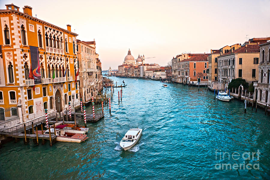 Venice - view of grand canal Photograph by Luciano Mortula