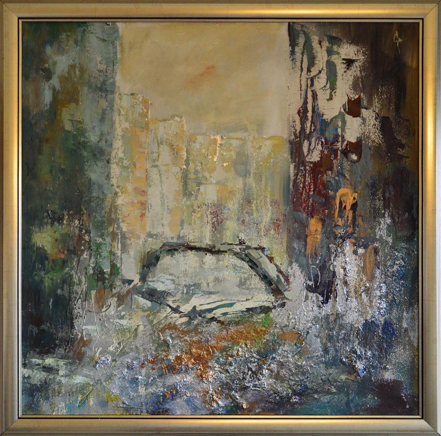 Abstract Painting - Venice 2 by Mihaela Ghit by Mihaela Ghit